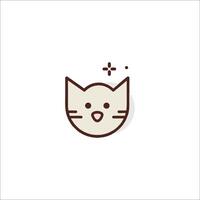 A cat icon with a star on it vector