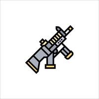 An icon of a gun on a white background vector
