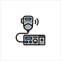 Radio and microphone icon illustration vector