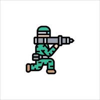 A soldier with a gun in his hand vector