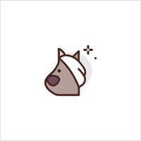 A dog with a hat on its head vector