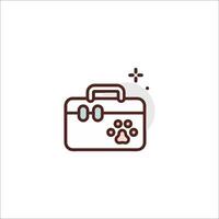 A briefcase with a dog's paw on it vector