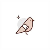 A bird with a bandage on its leg vector