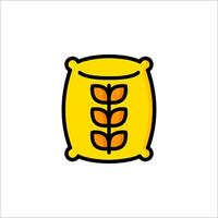 A yellow bag with a plant inside vector