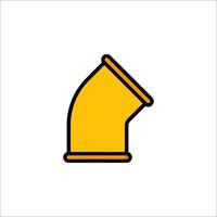 A yellow pipe icon on a white background vector