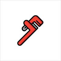 A red wrench icon on a white background vector