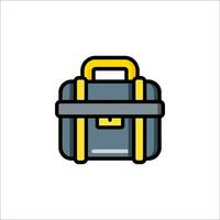 A suitcase icon on a white background vector