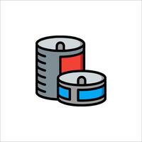 Two cans of soda on a white background vector