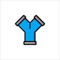 A blue pipe with a letter y in it vector
