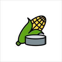 Corn icon on white background vector