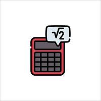 A calculator with a speech bubble on it vector