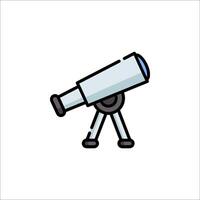 A telescope icon on a white background vector