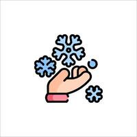 Snowflakes icon in a flat style vector