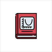A book with a calculator icon on it vector