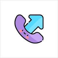 A purple phone with an arrow pointing up vector