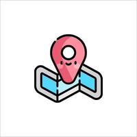 A location marker icon with a map pin vector