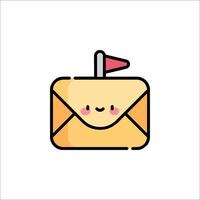 An envelope with a flag on it vector
