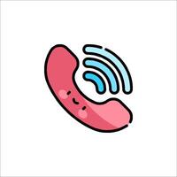 A phone icon with a smiley face and a phone vector