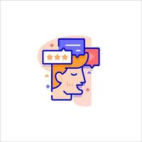 A man with a star on his head and a speech bubble vector