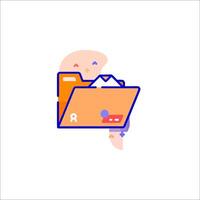 A folder icon with a folder and a folder icon vector