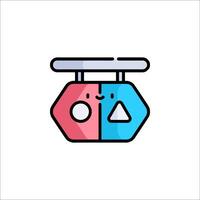 A colorful, cartoonish icon of a game controller vector