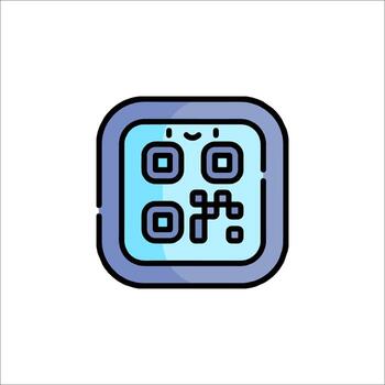 A qr code icon on a white background vector