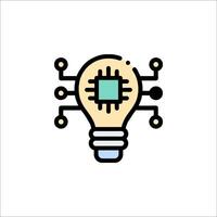 A light bulb with a circuit board inside it vector