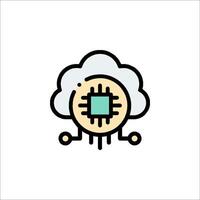 Cloud computing icon illustration vector