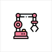 A robot is holding a tool in its hand vector