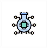 A computer chip icon on a white background vector