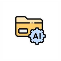 Ai file icon vector