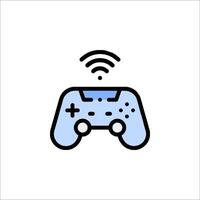 A game controller with wifi icon vector