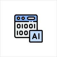 Ai icon illustration vector