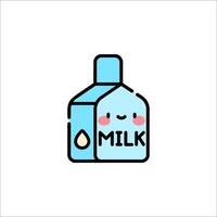 A milk bottle with a smiley face on it vector
