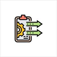 A battery with gears and arrows on it vector