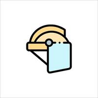 A pizza with a napkin on it vector