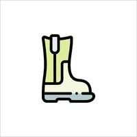 A shoe icon with a green boot on it vector