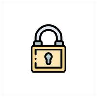 A lock icon on a white background vector
