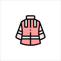 A pink jacket with a white collar vector