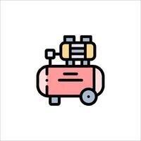 Air compressor icon illustration vector