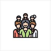 People in line icon, illustration vector