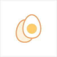 an egg is shown in a flat design vector