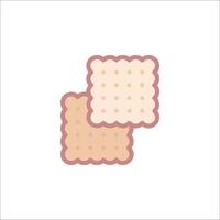 two biscuits icon on white background vector