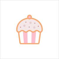 a cupcake icon on a white background vector
