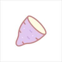 a purple carrot icon on a white background vector