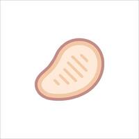a potato icon on a white background vector