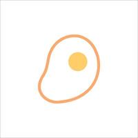 an egg is shown in a line drawing on a white background vector