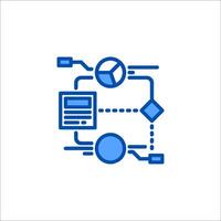 a blue icon of a computer and a phone vector
