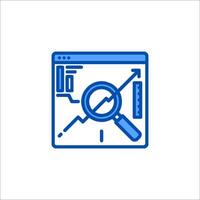 a magnifying glass icon on a white background vector