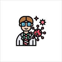 a man in a lab coat and tie holding a virus vector